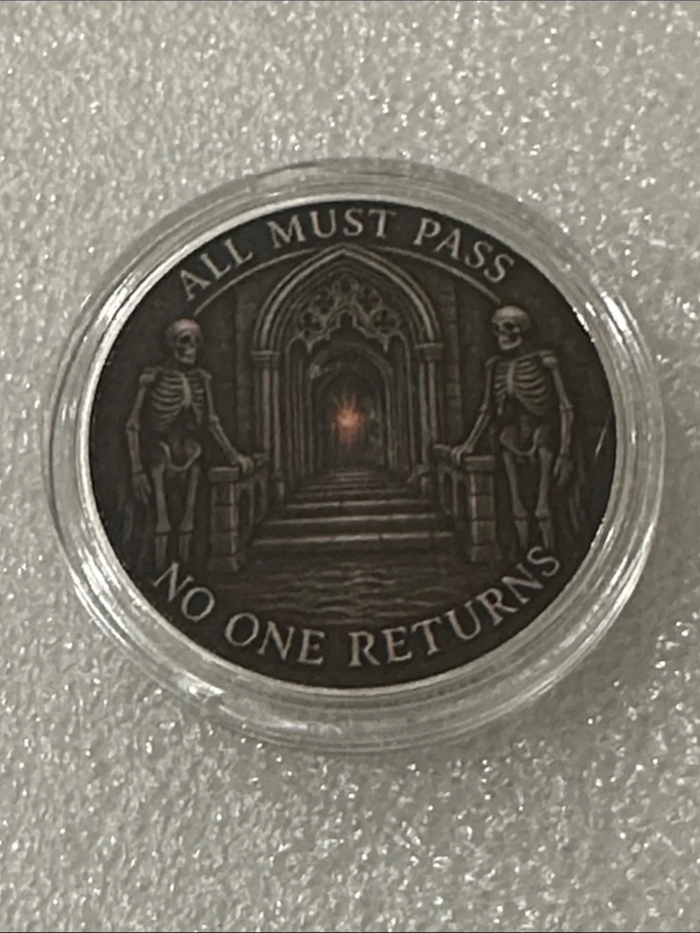 Memento Mori Grim Reaper Collectible Coin - Dark Bronze Finish